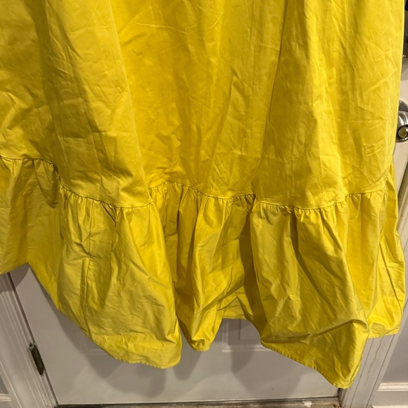 Anthropologie Hutch Color block Strapless Bow Dress NWT Yellow White - Picture 8 of 9